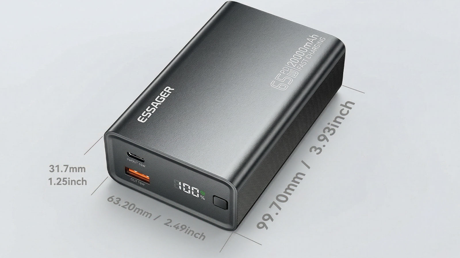 Essager 20000mAh 65W fast charging power bank