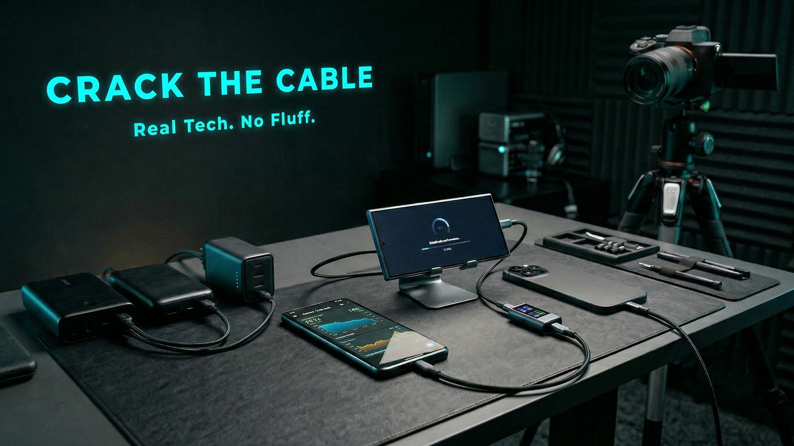 Smartphones, chargers and USB-C cables used in real tests