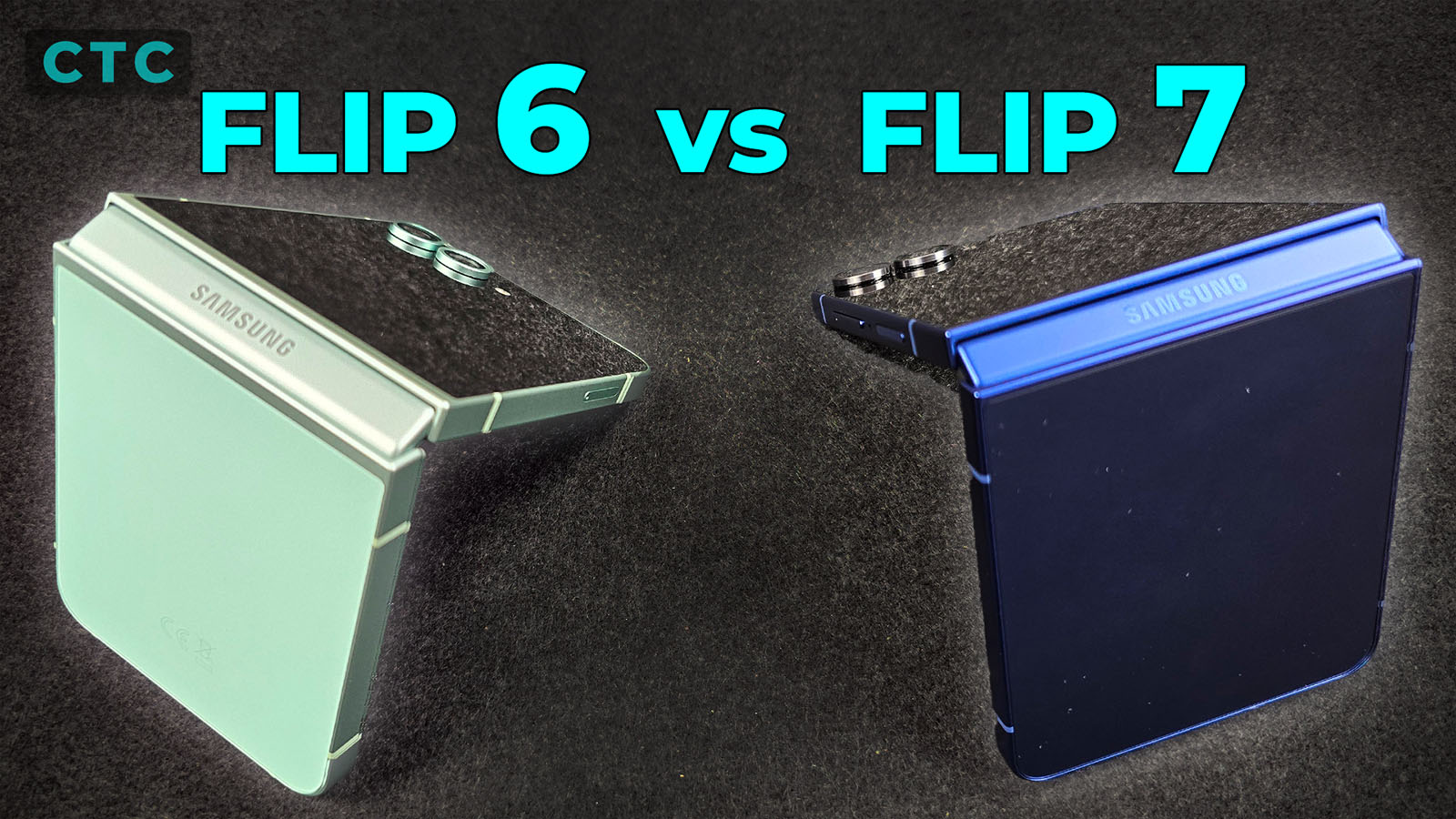 Samsung Galaxy Flip 6 vs Flip 7 side by side comparison hinge test display design